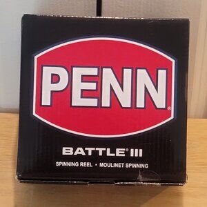 Penn Battle III BTLIII5000 Fishing Reel Box Only. Some Original Packing.